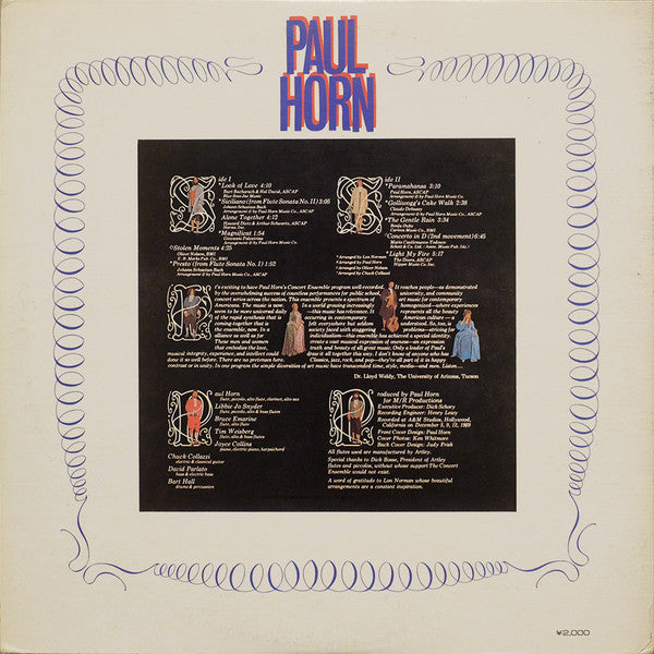 Paul Horn & The Concert Ensemble - Paul Horn & The Concert Ensemble (Vinyl, LP, Album, Quadraphonic) Very Good Plus (VG+) / Very Good Plus (VG+)