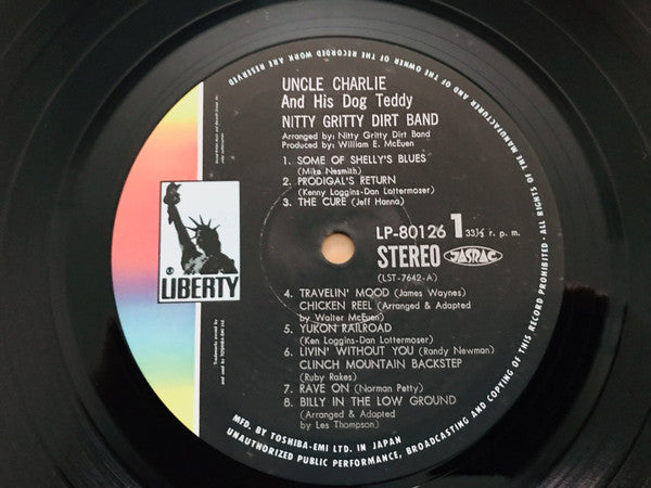 Nitty Gritty Dirt Band - Uncle Charlie & His Dog Teddy (Vinyl, LP, Album, Stereo) Very Good Plus (VG+) / Very Good Plus (VG+)