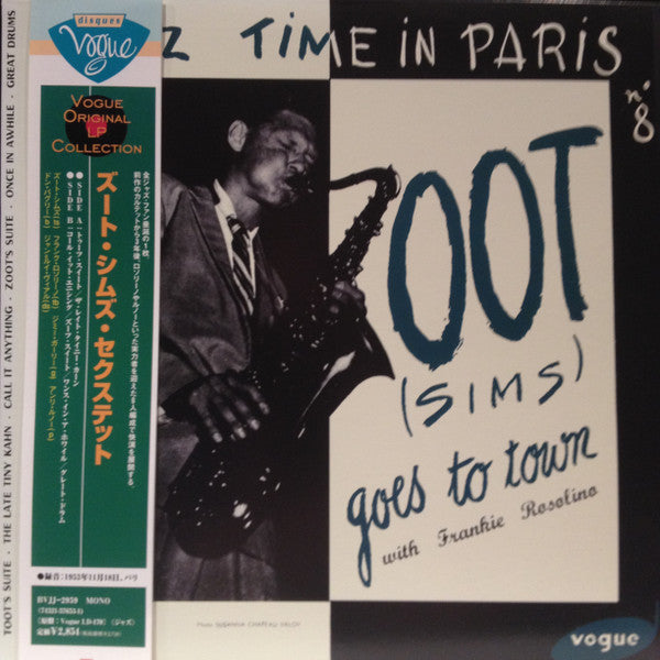 Zoot Sims - Zoot Goes To Town: Jazz Time Paris, Vol. 8 (Vinyl, LP, 10", Album, Reissue, Mono) Very Good Plus (VG+) / Near Mint (NM or M-)
