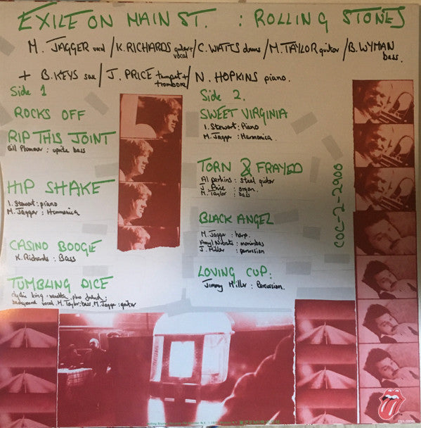 The Rolling Stones - Exile On Main St. (2xVinyl, LP, Album, Reissue) Very Good Plus (VG+) / Very Good (VG)