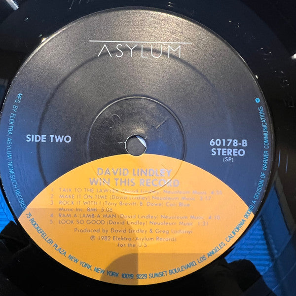 David Lindley And El Rayo-X - Win This Record! (Vinyl, LP, Album) Very Good (VG) / Very Good Plus (VG+)