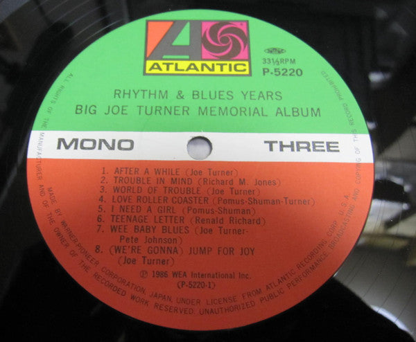 Big Joe Turner - Rhythm & Blues Years (2xVinyl, LP, Compilation, Mono) Near Mint (NM or M-) / Near Mint (NM or M-)