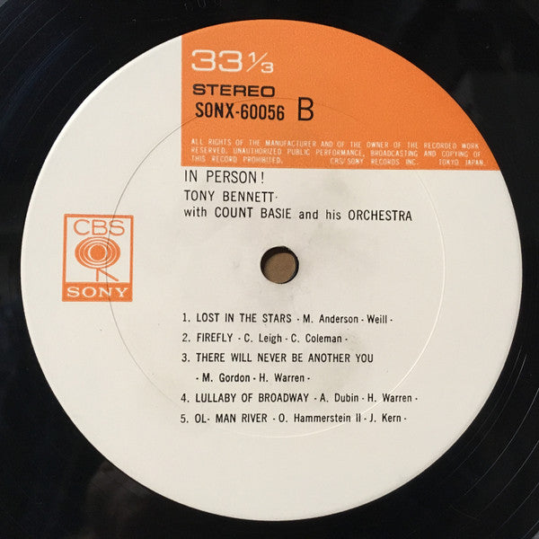 Tony Bennett - In Person! (Vinyl, LP, Album, Reissue, Stereo) Very Good (VG) / Very Good (VG)