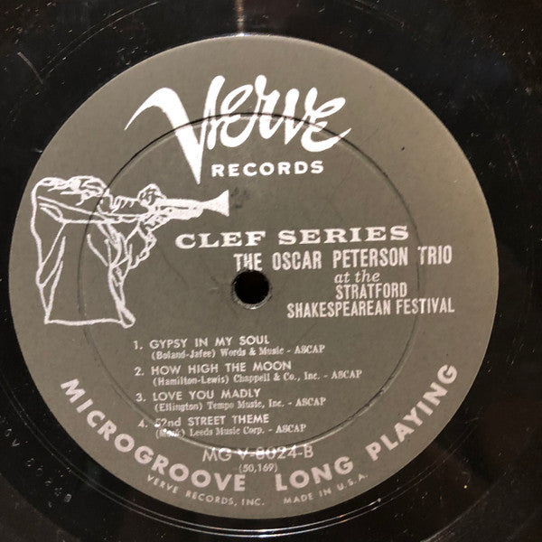 The Oscar Peterson Trio - At The Stratford Shakespearean Festival (Vinyl, LP, Album, Mono) Good Plus (G+) / Good (G)