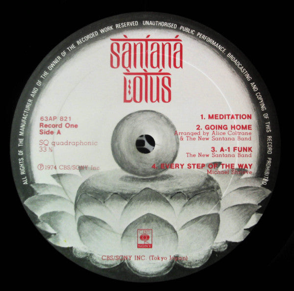 Santana - Lotus (3xVinyl, LP, Album, Reissue, Quadraphonic) Very Good Plus (VG+) / Very Good Plus (VG+)