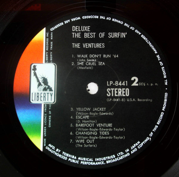 The Ventures - Deluxe The Best Of Surfin' (Vinyl, LP, Compilation, Stereo) Very Good (VG) / Very Good (VG)