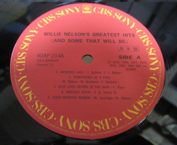 Willie Nelson - Greatest Hits (& Some That Will Be) (2xVinyl, LP, Compilation, Promo) Very Good Plus (VG+) / Very Good (VG)