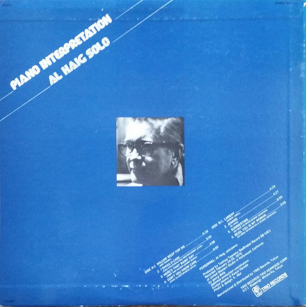 Al Haig - Piano Interpretation - Al Haig Solo (Vinyl, LP, Album)