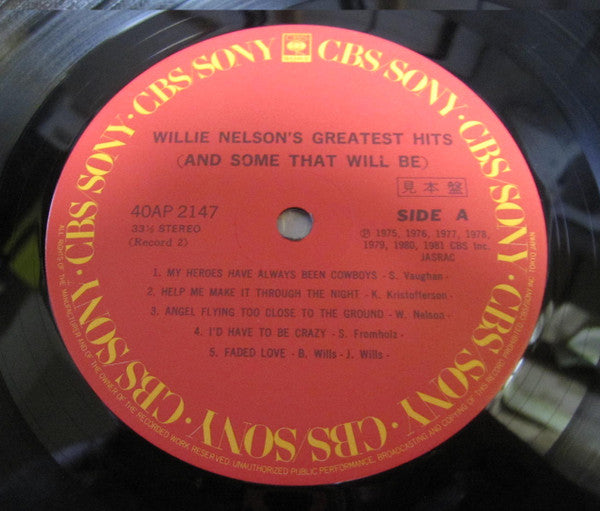 Willie Nelson - Greatest Hits (& Some That Will Be) (2xVinyl, LP, Compilation, Promo) Very Good Plus (VG+) / Very Good (VG)