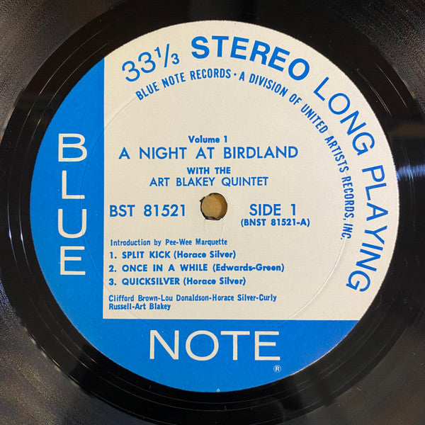 Art Blakey Quintet - A Night At Birdland Volume 1 (Vinyl, LP, Compilation, Reissue, Stereo) Very Good Plus (VG+) / Very Good (VG)
