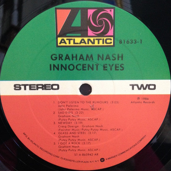 Graham Nash - Innocent Eyes (Vinyl, LP, Album) Very Good (VG) / Very Good (VG)