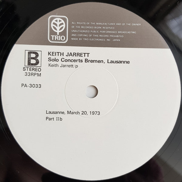 Keith Jarrett - Solo Concerts: Bremen / Lausanne (3xVinyl, Box Set, LP, Album, Promo) Very Good Plus (VG+) / Very Good Plus (VG+)