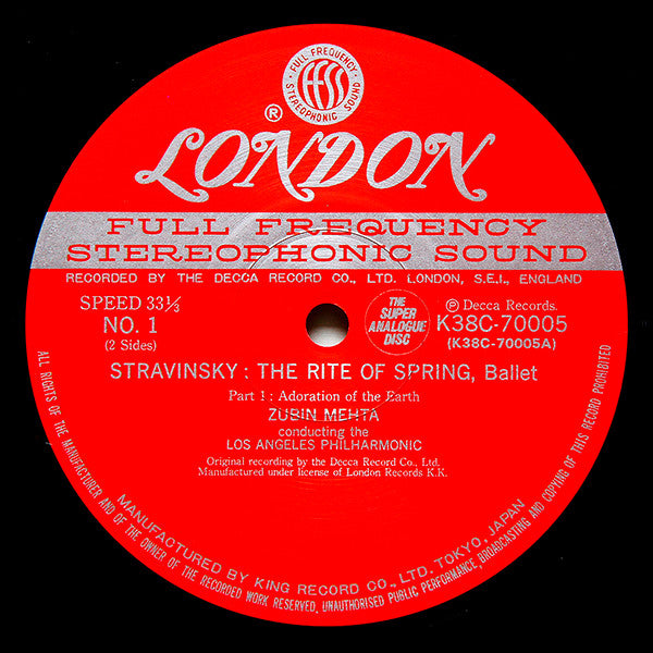 Igor Stravinsky - The Rite of Spring (Vinyl, LP, Album, Reissue)