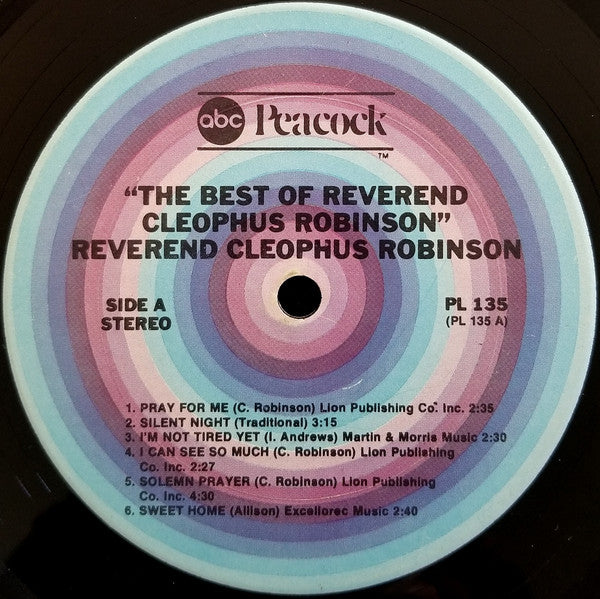 Reverend Cleophus Robinson - The Best Of Reverend Cleophus Robinson (Vinyl, LP, Compilation, Reissue) Very Good Plus (VG+) / Very Good Plus (VG+)
