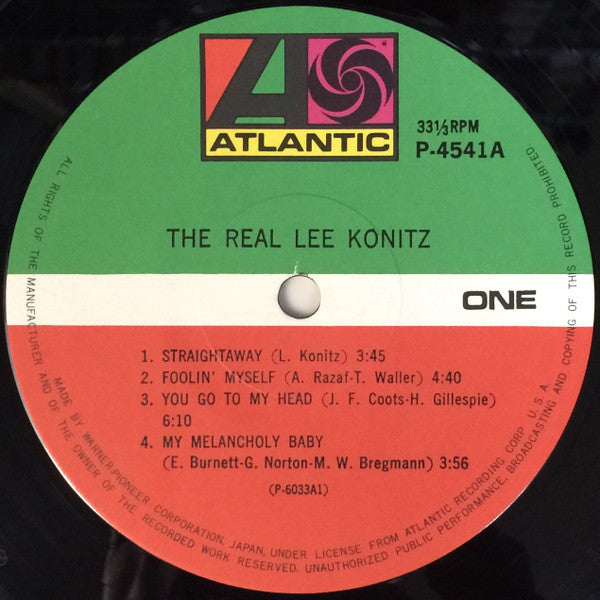 Lee Konitz - The Real Lee Konitz (Vinyl, LP, Album, Reissue, Mono) Very Good Plus (VG+) / Very Good Plus (VG+)