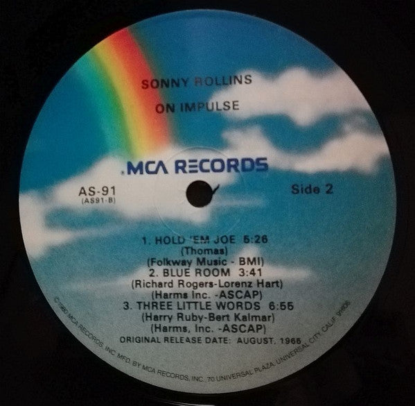 Sonny Rollins - On Impulse! (Vinyl, LP, Album, Reissue) Very Good Plus (VG+) / Very Good (VG)