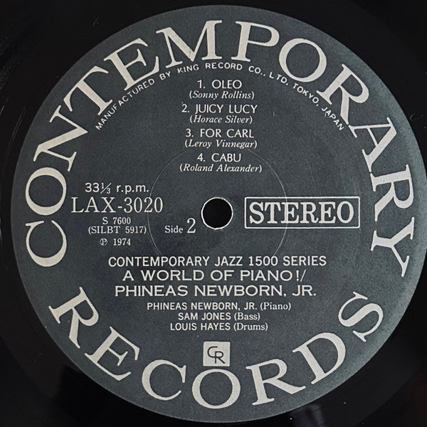 Phineas Newborn Jr. - A World Of Piano! (Vinyl, LP, Album, Reissue,...