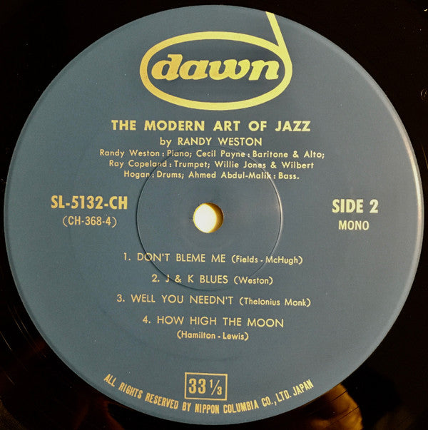 Randy Weston - The Modern Art Of Jazz By Randy Weston (Vinyl, LP, Album, Reissue, Mono) Very Good (VG) / Very Good (VG)