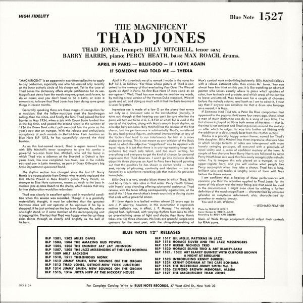 Thad Jones - The Magnificent Thad Jones (Vinyl, LP, Album, Reissue,...