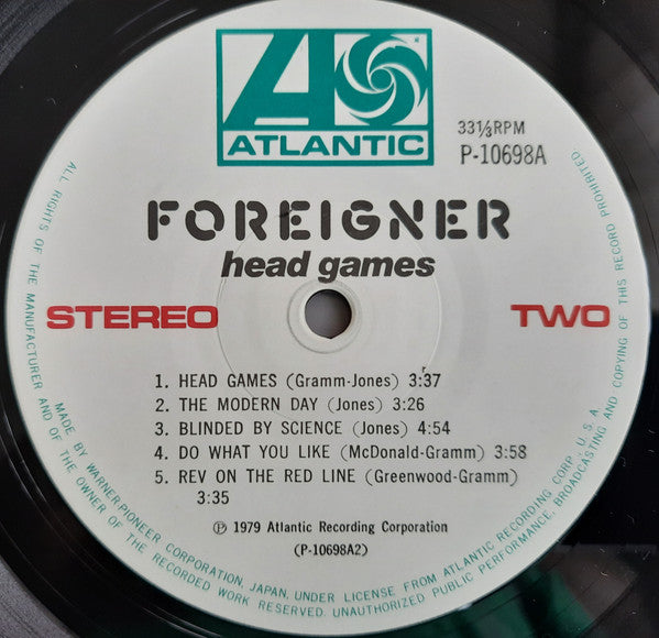 Foreigner - Head Games (Vinyl, LP, Album, Stereo)