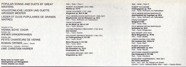 Die Wiener Sängerknaben - Popular Songs And Duets By Great Masters (Vinyl, LP, Album) Very Good (VG) / Very Good (VG)