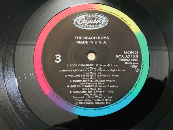 The Beach Boys - Made In U.S.A. (2xVinyl, LP, Album, Compilation, Stereo, Mono) Very Good Plus (VG+) / Very Good Plus (VG+)