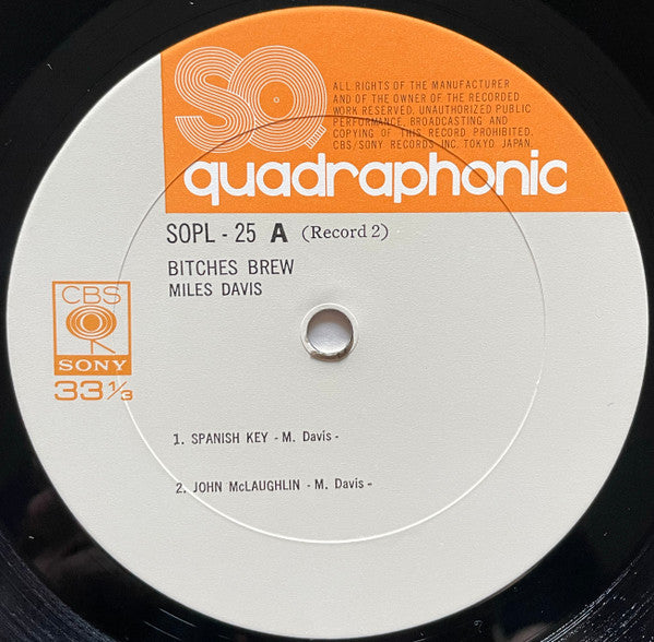 Miles Davis - Bitches Brew (Directions In Music By Miles Davis) (2xVinyl, LP, Album, Reissue, Quadraphonic) Near Mint (NM or M-) / Very Good Plus (VG+)