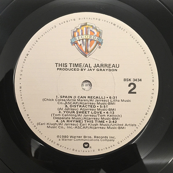 Al Jarreau - This Time (Vinyl, LP, Album) Very Good (VG) / Near Mint (NM or M-)