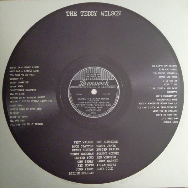 Teddy Wilson - The Teddy Wilson (2xVinyl, LP, Compilation, Reissue, Mono) Very Good Plus (VG+) / Very Good Plus (VG+)
