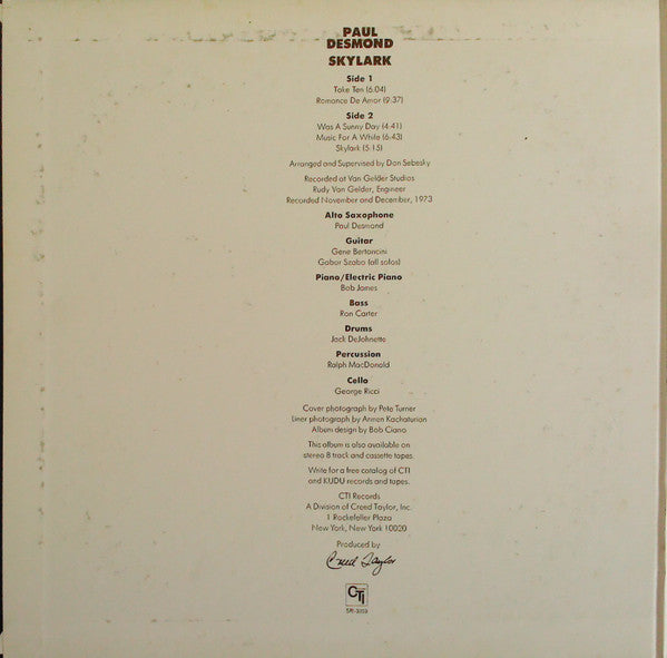Paul Desmond - Skylark (Vinyl, LP, Album)