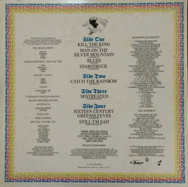 Rainbow - On Stage (2xVinyl, LP, Album) Very Good Plus (VG+) / Very Good (VG)