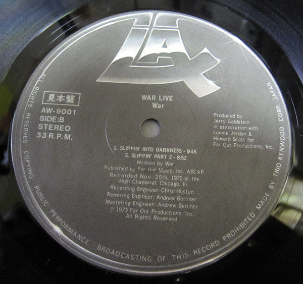 War - Live (2xVinyl, LP, Album, Promo, Reissue) Very Good (VG) / Good Plus (G+)