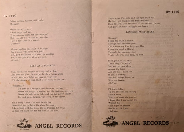 Reno And Smiley - Country Songs (Vinyl, LP, Album, Reissue, Mono) Good Plus (G+) / Very Good (VG)