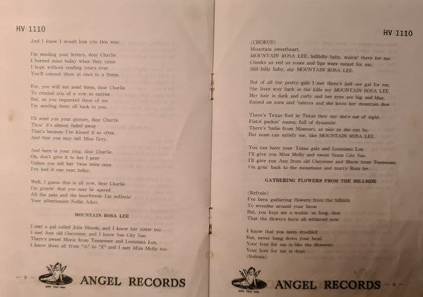 Reno And Smiley - Country Songs (Vinyl, LP, Album, Reissue, Mono) Good Plus (G+) / Very Good (VG)