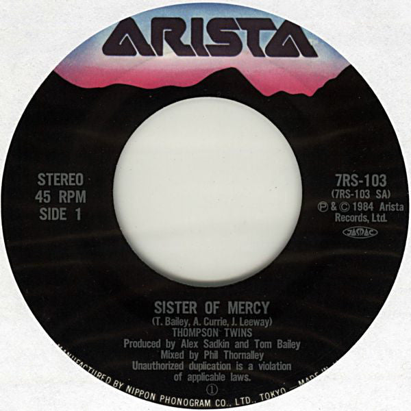 Thompson Twins - Sister Of Mercy (Vinyl, 7", Single, 45 RPM) Very Good Plus (VG+) / Very Good (VG)