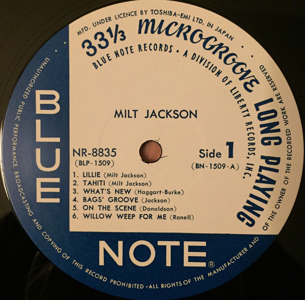 Milt Jackson - Milt Jackson With John Lewis, Percy Heath, Kenny Clarke, Lou Donaldson And The Thelonious Monk Quintet (Vinyl, LP, Compilation, Reissue, Remastered, Mono) Very Good (VG) / Very Good (VG)