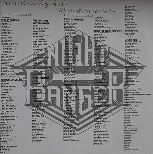 Night Ranger - Midnight Madness (Vinyl, LP, Album, Stereo)