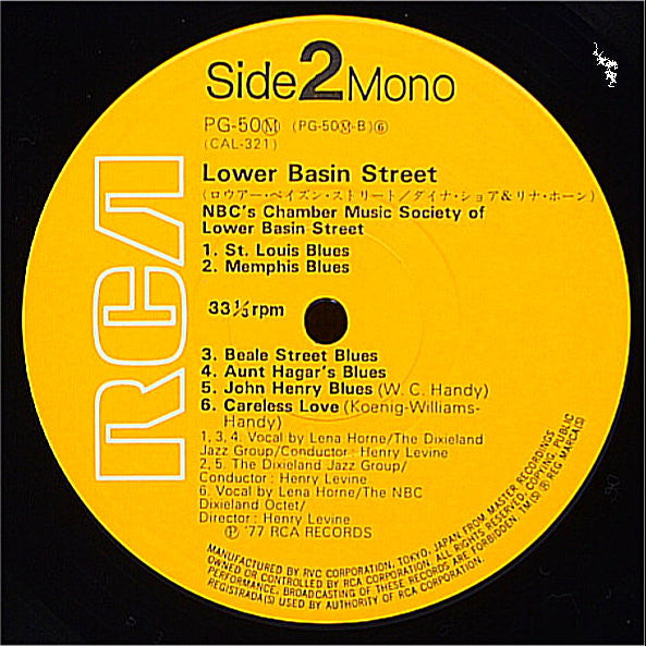 Dinah Shore - NBC's Chamber Music Society Of Lower Basin Street (LP, Compilation, Mono) - Very Good Plus (VG+) / Very Good (VG)