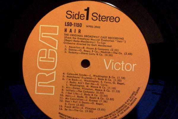 Various - Hair - The American Tribal Love-Rock Musical (The Original Broadway Cast Recording) (Vinyl, LP, Album, Reissue, Stereo) Very Good (VG) / Very Good (VG)