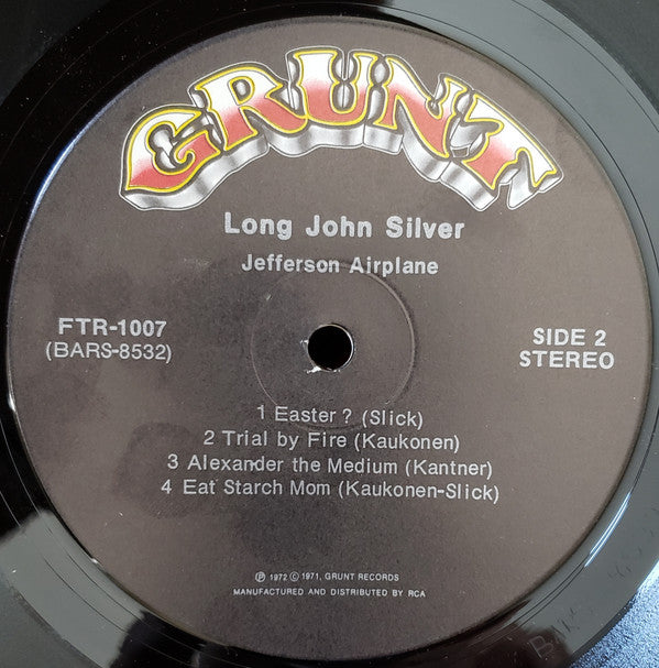Jefferson Airplane - Long John Silver (Vinyl, LP, Album) Very Good Plus (VG+) / Very Good (VG)