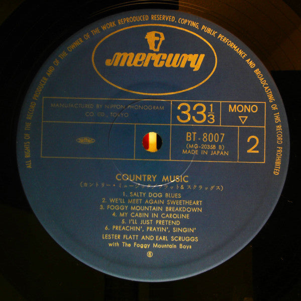 Flatt & Scruggs - Country Music (Vinyl, LP, Reissue, Mono)