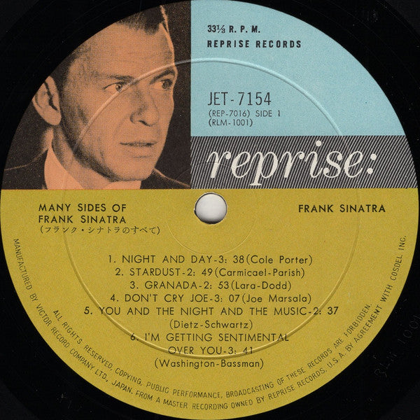 Frank Sinatra - Many Sides Of Frank Sinatra (Vinyl, LP, Compilation, Mono) Very Good Plus (VG+) / Very Good Plus (VG+)