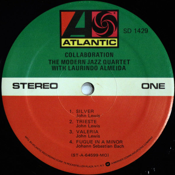 The Modern Jazz Quartet - Collaboration (Vinyl, LP, Album, Reissue, Stereo) Very Good Plus (VG+) / Very Good Plus (VG+)