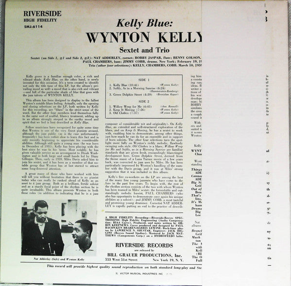 Wynton Kelly - Kelly Blue (Vinyl, LP, Album, Reissue)