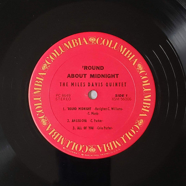 Miles Davis - 'Round About Midnight (Vinyl, LP, Album, Stereo, Reissue) Very Good Plus (VG+) / Very Good (VG)