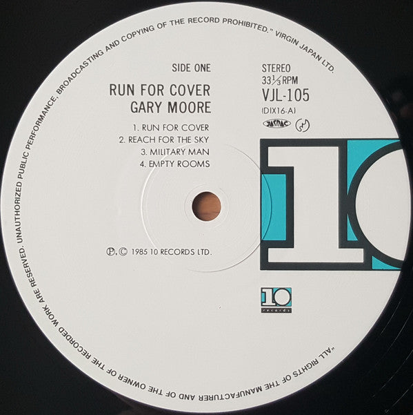 Gary Moore - Run For Cover (Vinyl, LP, Album, Limited Edition, Reissue) Near Mint (NM or M-) / Very Good Plus (VG+)