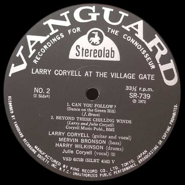 Larry Coryell - At The Village Gate (Vinyl, LP, Album) Very Good Plus (VG+) / Very Good (VG)