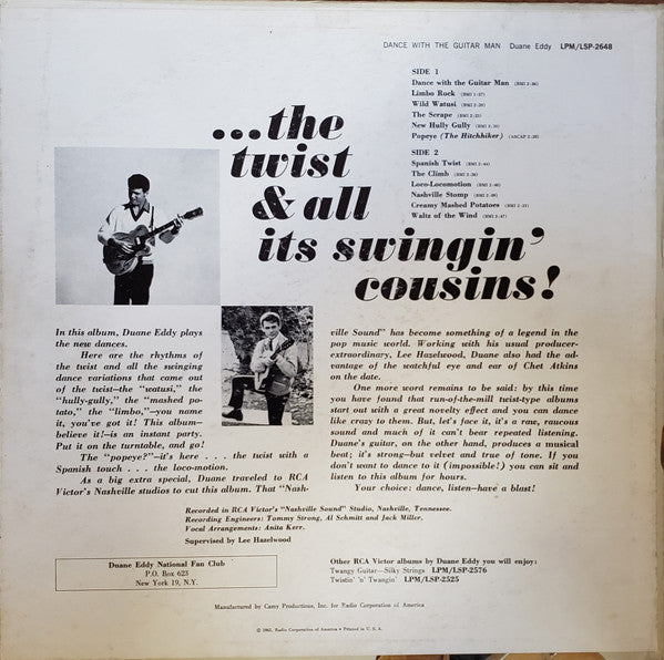 Duane Eddy - Dance With The Guitar Man (Vinyl, LP, Album, Stereo) Very Good (VG) / Good Plus (G+)
