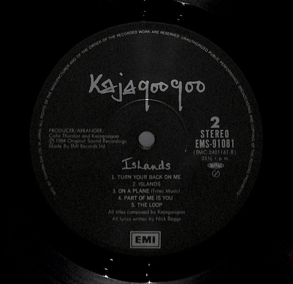Kajagoogoo - Islands (Vinyl, LP, Album, Repress, Stereo) Very Good (VG) / Good Plus (G+)