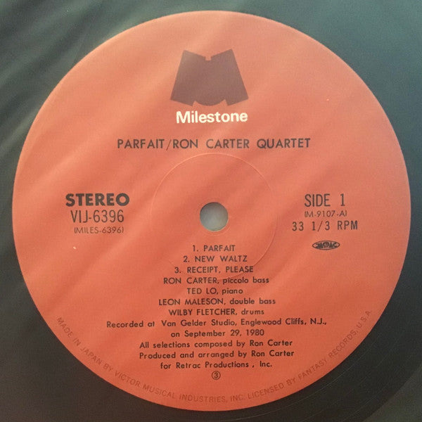 Ron Carter Quartet - Parfait (Vinyl, LP, Album) Very Good Plus (VG+) / Very Good (VG)